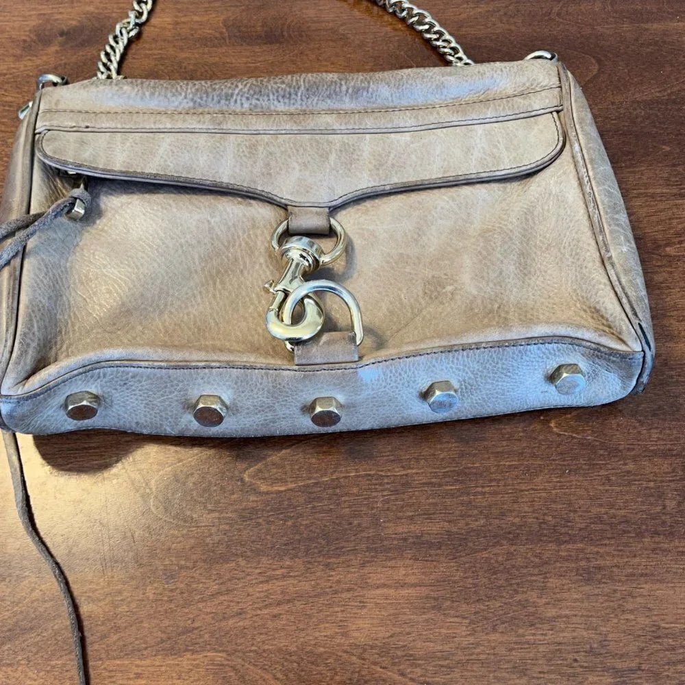 Rebecca Minkoff MAC crossbody bag purse taupe grey